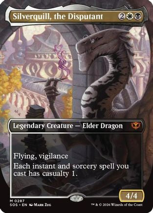 Silverquill, the Disputant (Borderless)  [Secrets of Strixhaven] Foil