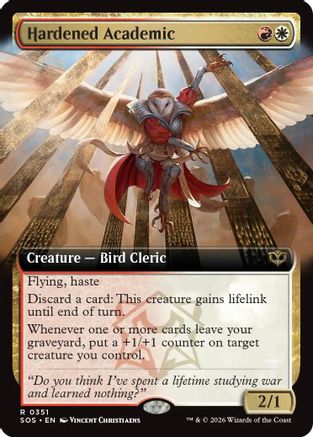 Hardened Academic (Extended Art)  [Secrets of Strixhaven] Foil