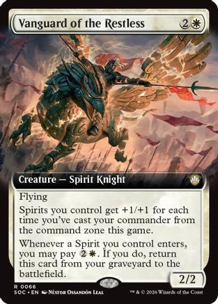Vanguard of the Restless (Extended Art)  [Commander: Secrets of Strixhaven]