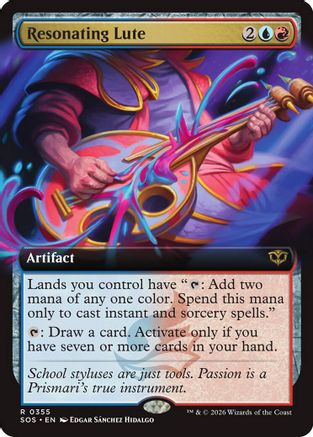 Resonating Lute (Extended Art)  [Secrets of Strixhaven] Foil
