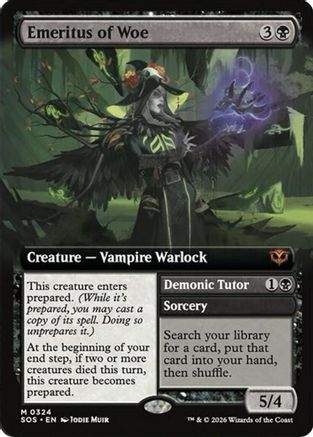 Emeritus of Woe (Extended Art)  [Secrets of Strixhaven] Foil