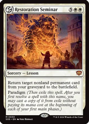 Restoration Seminar  [Promo Pack: Secrets of Strixhaven] Foil