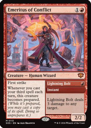 Emeritus of Conflict  [Promo Pack: Secrets of Strixhaven] Foil