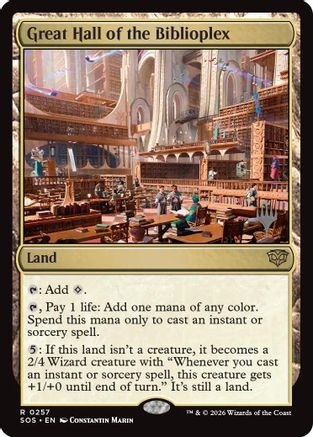 Great Hall of the Biblioplex  [Promo Pack: Secrets of Strixhaven] Foil