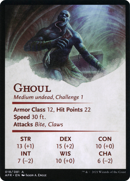 Sepulcher Ghoul // Sepulcher Ghoul  [Adventures in the Forgotten Realms Art Series] (Borderless) Foil