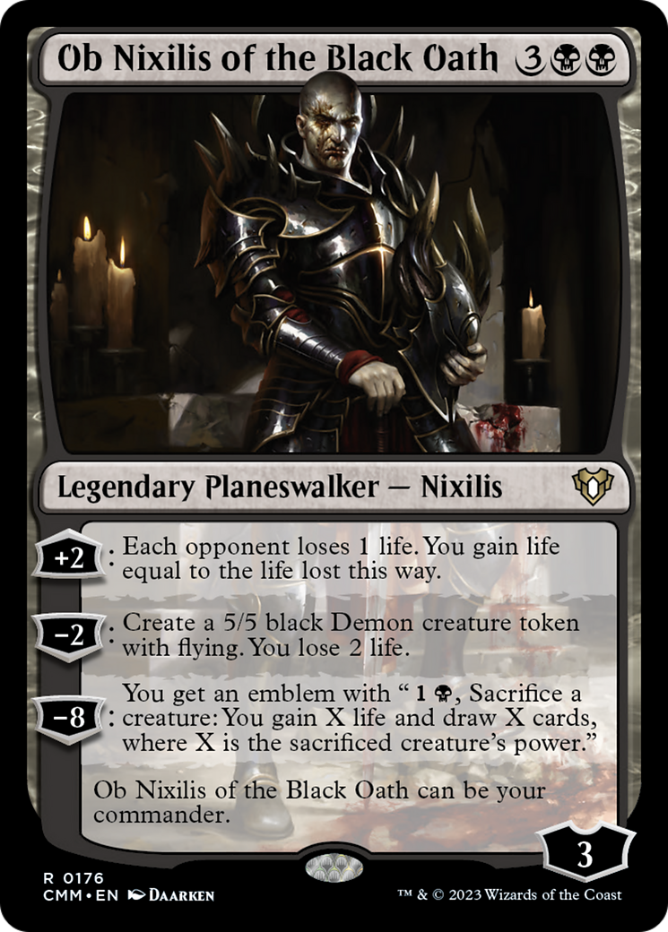 Ob Nixilis of the Black Oath [Commander Masters] Foil
