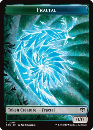 Fractal (0004) // Spirit (0010) Double-Sided Token  [Secrets of Strixhaven]
