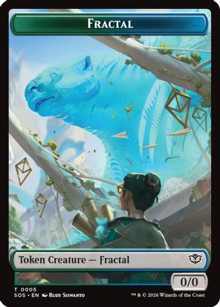 Fractal (0005) // Spirit (0011) Double-Sided Token  [Secrets of Strixhaven]
