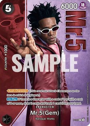 Mr.5 (Gem) - P-149 (Premium Card Collection -Live Action Edition Vol.2 Baroque Works-) (P-149) - [One Piece Promotion Cards] Foil