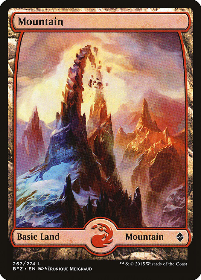 Mountain (267) (Full Art) [Battle for Zendikar] Foil