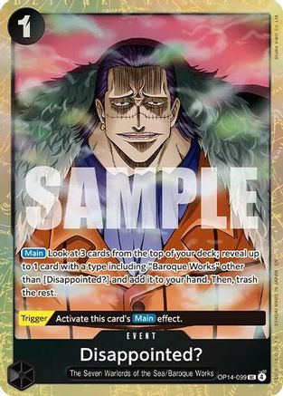 Disappointed? (Premium Card Collection -Best Selection Vol. 6-) (OP14-099) - [One Piece Promotion Cards] Foil