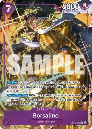 Borsalino (Alternate Art) (OP16-073) - [The Time of Battle] Foil