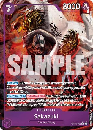 Sakazuki (Alternate Art) (OP16-065) - [The Time of Battle] Foil