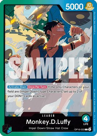 Monkey.D.Luffy (022) (OP16-022) - [The Time of Battle]