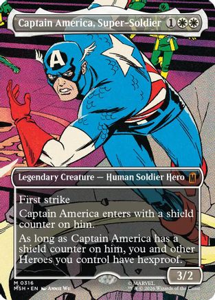 Captain America, Super-Soldier (Borderless) (0316)  [Marvel Super Heroes] Foil