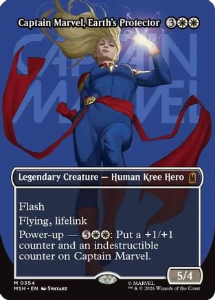 Captain Marvel, Earth's Protector (Borderless) (0354)  [Marvel Super Heroes]