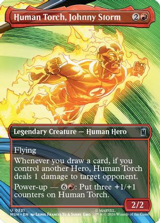 Human Torch, Johnny Storm (Borderless)  [Marvel Super Heroes] Foil