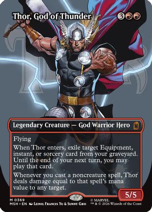 Thor, God of Thunder (Borderless) (0369)  [Marvel Super Heroes]