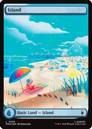 Island (0436) (Surge Foil)  [Marvel Super Heroes] Foil