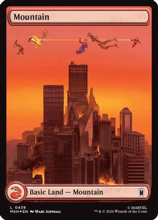 Mountain (0439) (Surge Foil)  [Marvel Super Heroes] Foil