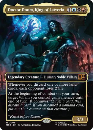 Doctor Doom, King of Latveria (Borderless)  [Commander: Marvel Super Heroes] Foil