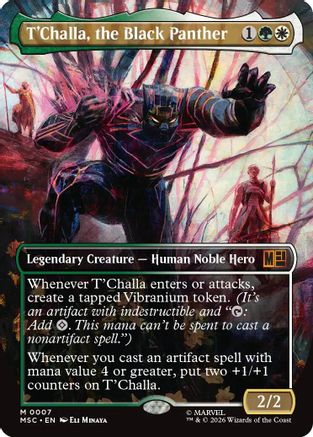 T'Challa, the Black Panther (Borderless)  [Commander: Marvel Super Heroes]