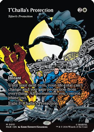 T'Challa's Protection - Teferi's Protection (Borderless)  [Marvel Universe Eternal-Legal] Foil