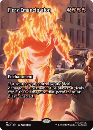 Fiery Emancipation (Borderless)  [Marvel Universe Eternal-Legal] Foil