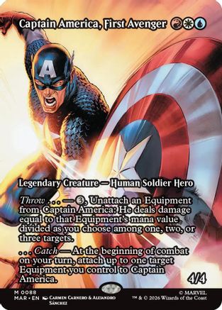 Captain America, First Avenger (Borderless)  [Marvel Universe Eternal-Legal] Foil