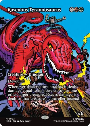 Ravenous Tyrannosaurus (Borderless)  [Marvel Universe Eternal-Legal] Foil
