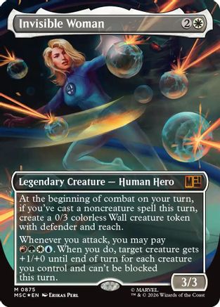 Invisible Woman (Borderless) (Surge Foil)  [Commander: Marvel Super Heroes] Foil