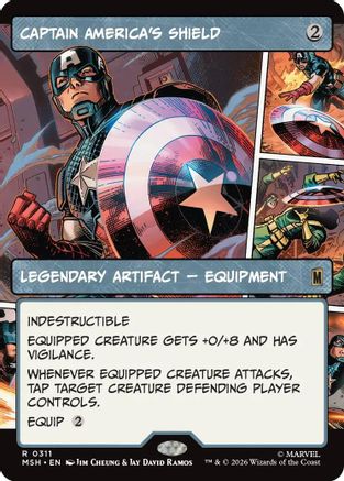 Captain America's Shield (Borderless) (0311)  [Marvel Super Heroes]