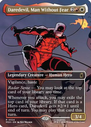 Daredevil, Man Without Fear (Borderless) (0324)  [Marvel Super Heroes] Foil