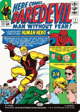 Daredevil, Man Without Fear (Borderless) (0398)  [Marvel Super Heroes] Foil