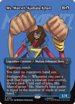 Ms. Marvel, Kamala Khan (Borderless)  [Marvel Super Heroes] Foil