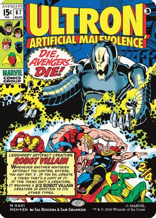 Ultron, Artificial Malevolence (Borderless) (0401)  [Marvel Super Heroes] Foil