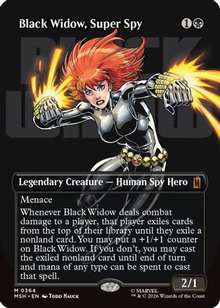 Black Widow, Super Spy (Borderless) (0364)  [Marvel Super Heroes] Foil