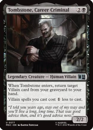 Tombstone, Career Criminal  [Commander: Marvel Super Heroes]