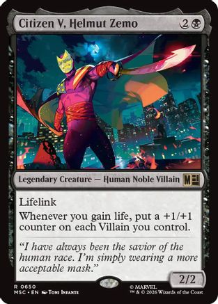 Citizen V, Helmut Zemo  [Commander: Marvel Super Heroes] Foil