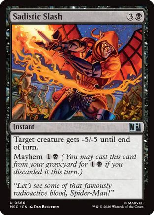 Sadistic Slash  [Commander: Marvel Super Heroes] Foil