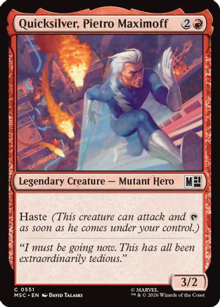 Quicksilver, Pietro Maximoff (0551)  [Commander: Marvel Super Heroes]