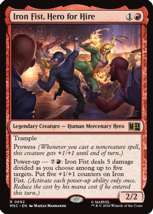 Iron Fist, Hero for Hire  [Commander: Marvel Super Heroes] Foil