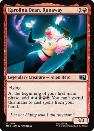 Karolina Dean, Runaway  [Commander: Marvel Super Heroes]