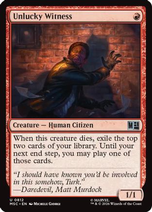 Unlucky Witness  [Commander: Marvel Super Heroes] Foil