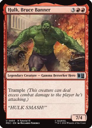 Hulk, Bruce Banner  [Commander: Marvel Super Heroes]