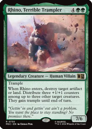Rhino, Terrible Trampler  [Commander: Marvel Super Heroes] Foil