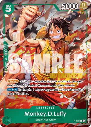 Monkey.D.Luffy (OP16 Release Event Winner) (P-135) - [One Piece Promotion Cards] Foil