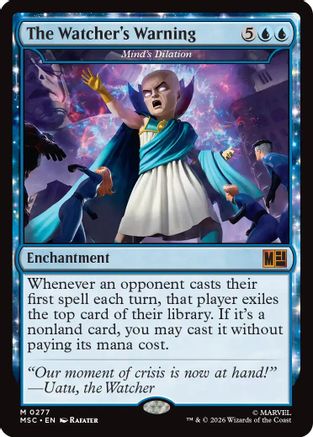 The Watcher's Warning - Mind's Dilation (Surge Foil)  [Commander: Marvel Super Heroes] Foil