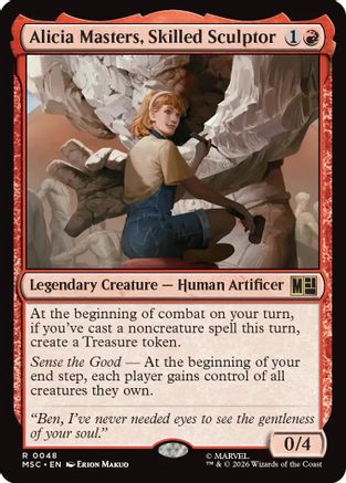 Alicia Masters, Skilled Sculptor (Surge Foil)  [Commander: Marvel Super Heroes] Foil