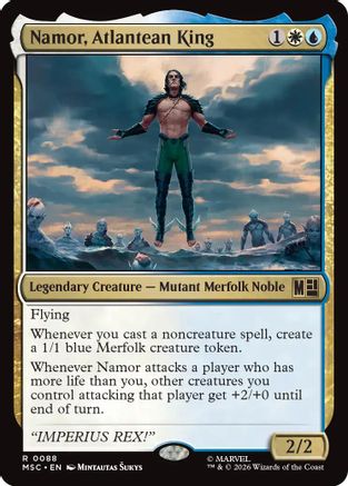 Namor, Atlantean King (Surge Foil)  [Commander: Marvel Super Heroes] Foil